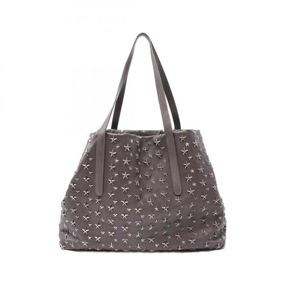 JIMMY CHOO Gray Leather Tote Bag - Picture 1 of 9